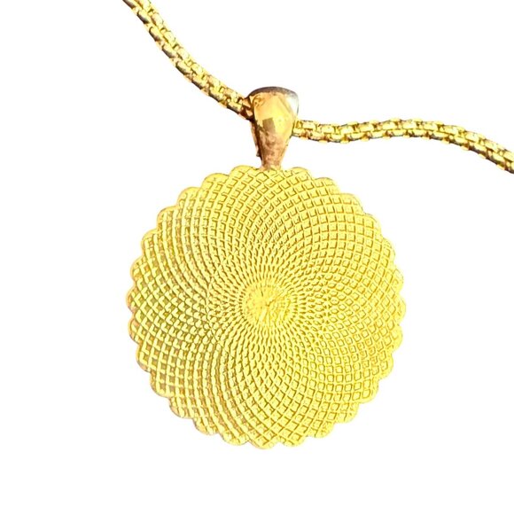 Wicked Witch Necklace 22in Gold Plated Silhouette Pendant Rhinestone Halo - Picture 6 of 11